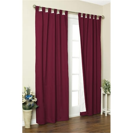 Escenografia Thermalogic Insulated Solid Color Tab Top Curtain Pairs - Burgundy - 160 x 84 in. ES2839689